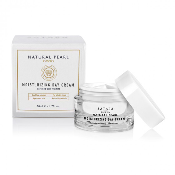 Satara Natural Pearl Moisturizing Day Cream - Денний зміцнюючий крем з вітамінами - 2