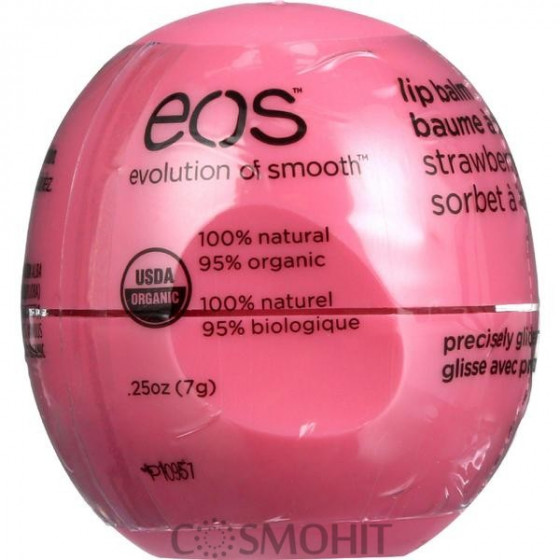 EOS Smooth Sphere Lip Balm (Strawberry Sorbet) - Бальзам для губ "Полуничний щербет" - 3