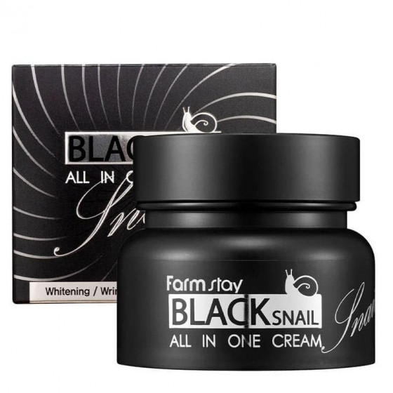 FarmStay Black Snail All In One Cream - Багатофункціональний крем з муцином чорного равлика - 2