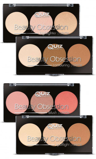 Quiz Cosmetics Beauty Obsession Palette Blush - Палетка рум'ян для обличчя - 1