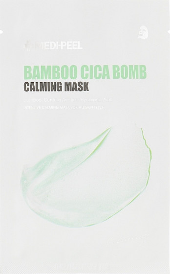 Medi Peel Bamboo Cica Bomb Calming Mask - Заспокійлива маска для обличчя з центелою та бамбуком