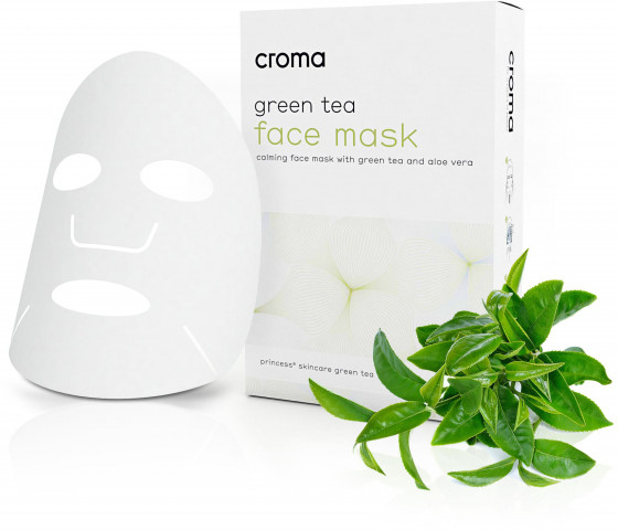 Croma Face Mask with Green Tea - Маска для обличчя з екстрактом зеленого чаю - 1