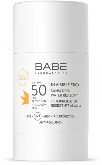 Babe Laboratorios Sun Protection Invisible Stick SPF50 - Сонцезахисний невидимий прозорий стік для обличчя та тіла