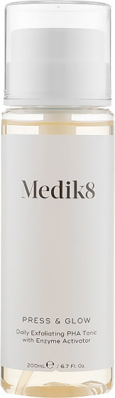 Medik8 Press & Glow Daily Exfoliating PHA Tonic - Щоденний відлущуючий тонік для обличчя з РНА та активатором ферментів