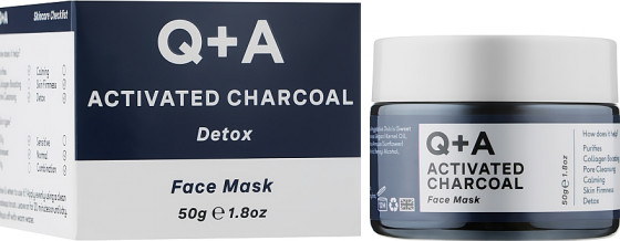 Q+A Activated Charcoal Face Mask - Маска для обличчя з активованим вугіллям - 1