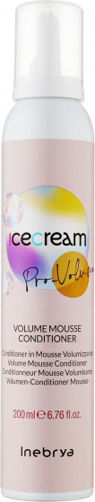 Inebrya Ice Cream Pro-Volume Mousse Conditioner - Мус-кондиціонер для надання об'єму тонкому волоссю