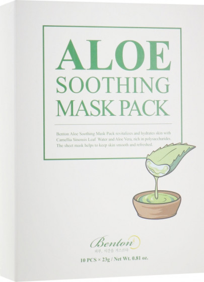 Benton Aloe Soothing Mask Pack - Заспокійлива маска для обличчя з алое