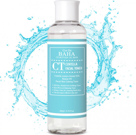 Cos De BAHA Centella Facial Toner - Відновлюючий тонер для обличчя з центеллою - 1