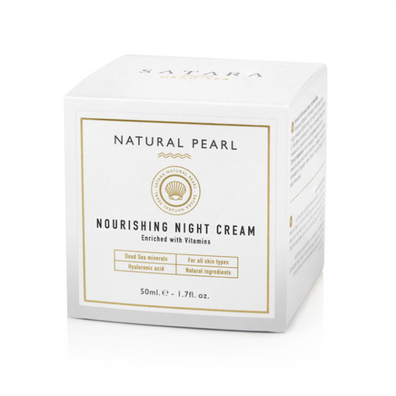 Satara Natural Pearl Nourishing Night Cream - Нічний поживний крем з вітамінами - 1