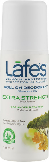 Lafe's Roll On Deodorant Extra Strength Coriander & Tea Tree - Роликовий дезодорант "Коріандр та чайне дерево"