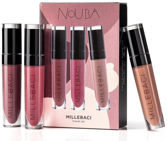 Nouba Millebaci Travel Naked Set - Набір стійких помад