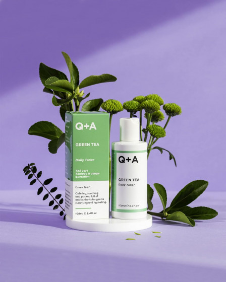 Q+A Green Tea Daily Toner - Заспокійливий тонер для обличчя із зеленим чаєм - 5