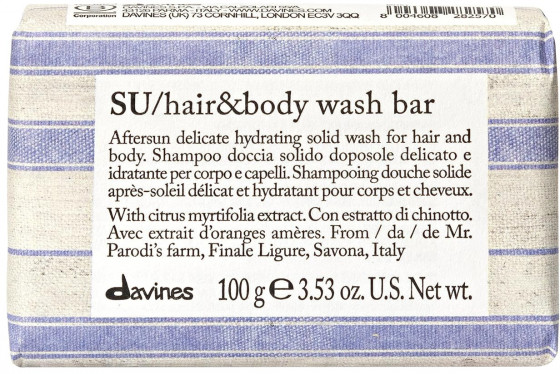 Davines Su Hair & Body Wash Bar - Тверде мило для волосся та тіла