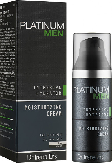 Dr. Irena Eris Platinum Men Intensive Hydrator Day Cream - Зволожуючий крем для обличчя та зони навколо очей - 1