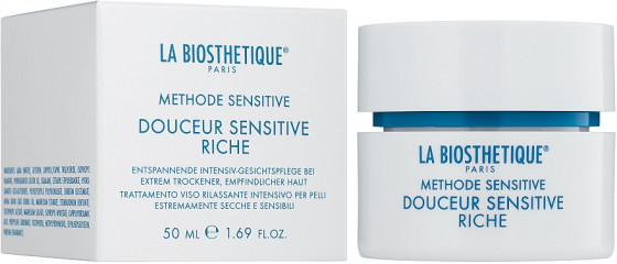 La Biosthetique Methode Sensitive Douceur Riche - Збагачений регенеруючий крем для сухої та дуже сухої чутливої ​​шкіри - 1