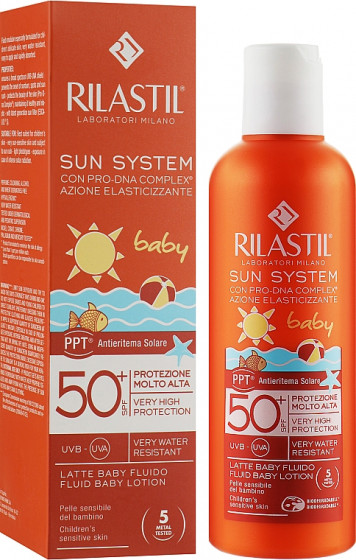 Rilastil Sun System PPT SPF50+ Fluid Baby Lotion - Ультра-легкий сонцезахисний лосьйон для тіла для дітей - 1