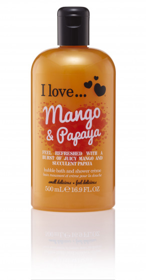 I Love Mango & Papaya Bath & Shower Creme - Крем для ванни і душу "Манго і Папайя"