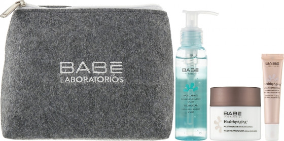 Babe Laboratorios Healthy Aging Kit - Антивіковий набір для догляду за шкірою з косметичкою