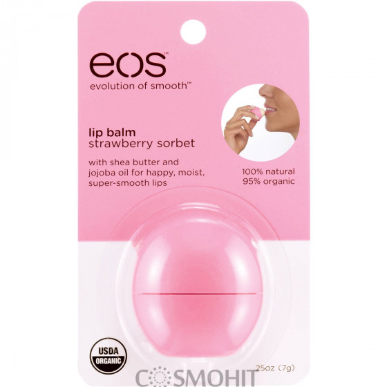 EOS Smooth Sphere Lip Balm (Strawberry Sorbet) - Бальзам для губ "Полуничний щербет" - 2