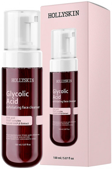 Hollyskin Glycolic Acid Exfoliating Face Cleanser - Відлущуюча пінка для обличчя з гліколевою кислотою