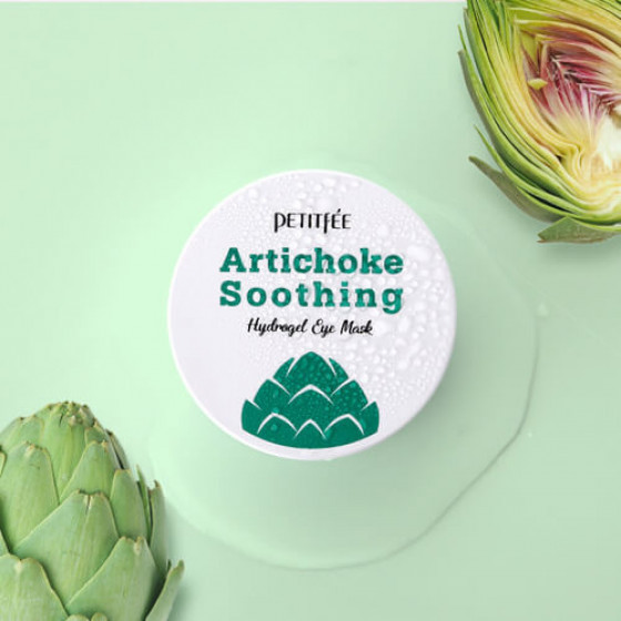 Petitfee & Koelf Artichoke Soothing Eye Mask - Гідрогелеві заспокійливі патчі для шкіри навколо очей з екстрактом артишоку - 6