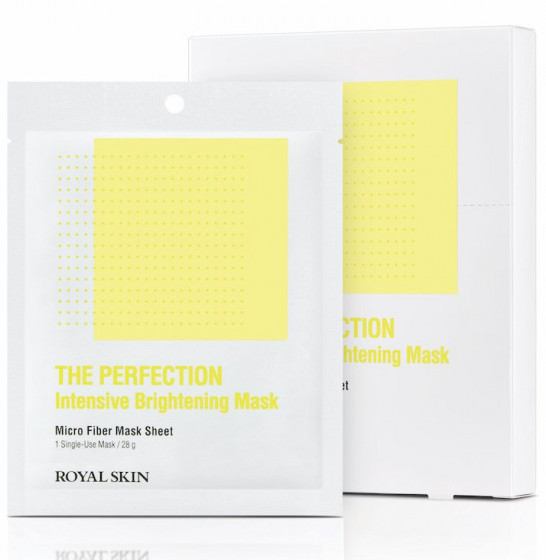 Royal Skin The Perfection Intensive Brightening Mask - Інтенсивно-вирівнююча тон маска з мікрофібри