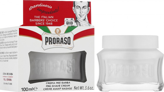 Proraso White Line Pre-Shaving Anti-Irritation Cream - Крем для чутливої ​​шкіри перед голінням