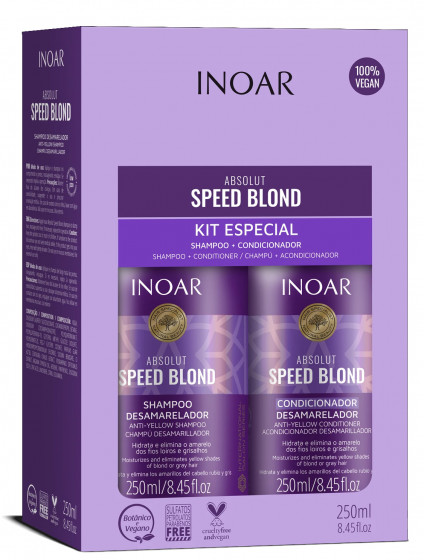 Inoar Absolut Speed Blond - Набір "Ідеальний блонд" після кератин-ботоксу