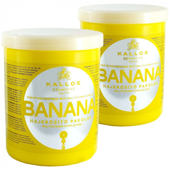 Kallos Banana Fortifying Hair Mask With Multi-Vitamin Complex - Маска для зміцнення волосся з екстрактом банана - 1