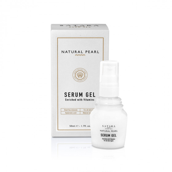 Satara Natural Pearl Serum Gel for Face&Eye - Сироватка з вітамінами для шкіри обличчя і шкіри навколо очей - 2