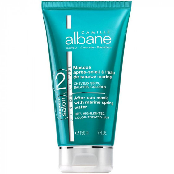 Camille Albane Marine spring water After-Sun mask - Маска після перебування на сонці з водою з морських джерел для сухих, ламких або фарбованого волосся