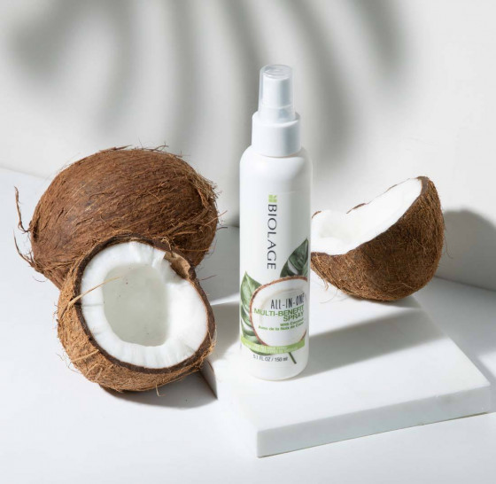 Matrix Biolage All-In-One Coconut Infusion Multi-Benefit Spray - Мультифункціональний спрей-догляд з кокосовим маслом для всіх типів волосся - 1