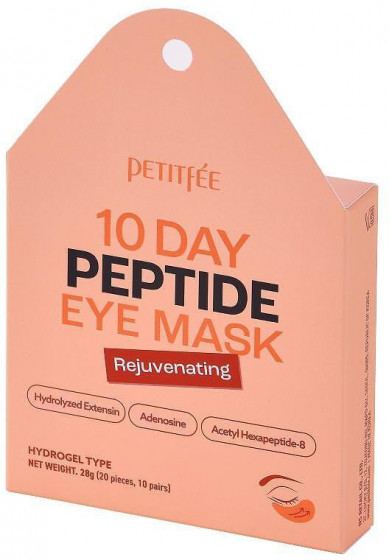 Petitfee & Koelf 10 Days Peptide Eye Mask - Омолоджуючі гідрогелеві патчі з пептидами - 1