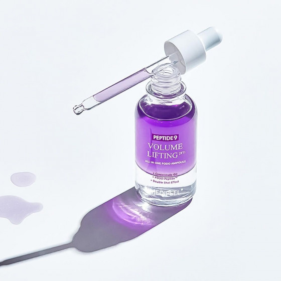 Medi Peel Peptide 9 Volume Lifting All In One Podo Ampoule Pro - Антиоксидантна ліфтинг-сироватка для обличчя з пептидами - 1