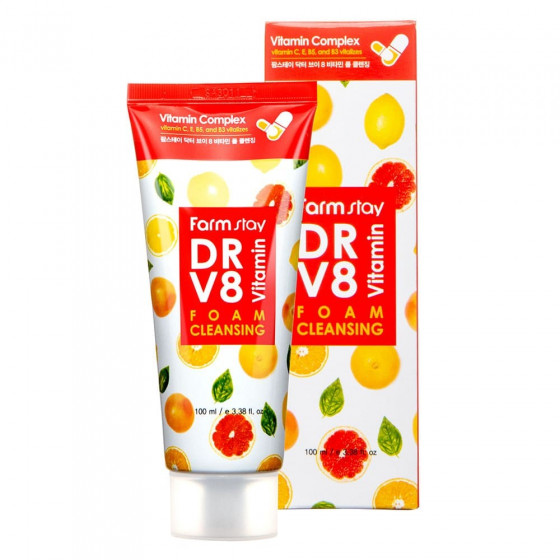 FarmStay Dr.V8 Vitamin Foam Cleansing - Вітамінна пінка для очищення шкіри - 2