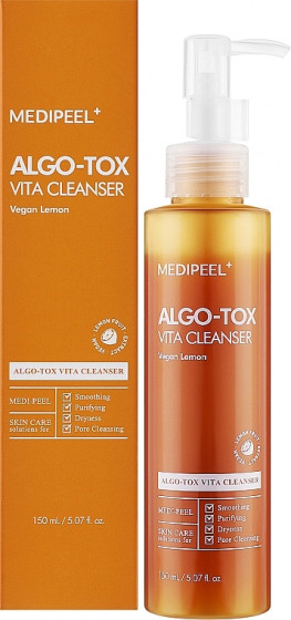 Medi Peel Algo-Tox Vita Cleanser Vegan Lemon - Гель для глибокого очищення обличчя з екстрактом лимона - 1