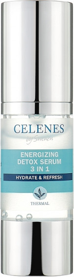 Celenes Thermal Energizing Detox Serum 3 in 1 - Термальна енергійна детокс сироватка 3 в 1 для шкіри обличчя