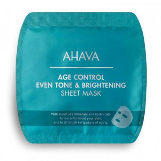 Ahava Age Control Even Tone&Brightening Sheet Mask - Освітлююча омолоджуюча тканинна маска