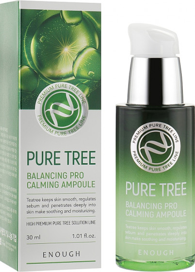 Enough Pure Tree Balancing Pro Calming Ampoule - Заспокійлива сироватка з екстрактом чайного дерева - 1