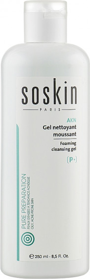 Soskin Akn Foaming Cleansing Gel - Очищуючий гель-пінка для жирної та комбінованої шкіри обличчя