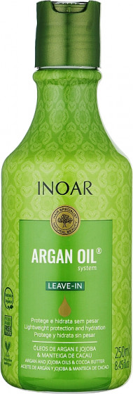 Inoar Argan Leave-In Oil Hidrat - Кератинове молочко для волосся "Олія Аргани & Жожоба"