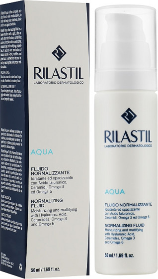 Rilastil Aqua Normalizing Fluid - Нормалізуючий флюїд для обличчя з матуючим ефектом - 1