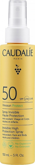 Caudalie Vinosun Protect Spray Invisible SPF50 - Сонцезахисний спрей для обличчя та тіла