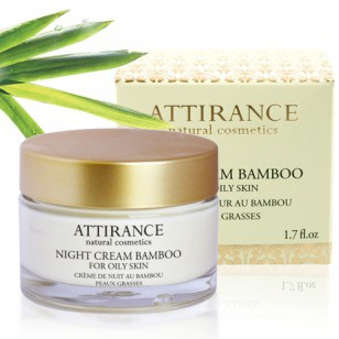 Attirance Bamboo Night Face Cream - Нічний крем Бамбук для жирної шкіри