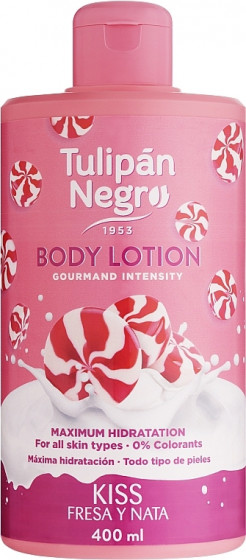 Tulipan Negro Kiss Strawberry & Cream Body Lotion - Лосьйон для тіла "Полунично-кремовий поцілунок"