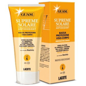 GUAM Supreme Solare Corpo Bassa Protezione SPF 6 - Сонцезахисний крем водостійкий "легкий захист" з SPF6