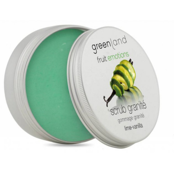 Greenland Fruit Emotions Scrub Granite Lime-Vanilla - Скраб-щербет для тіла Лайм-Ваніль