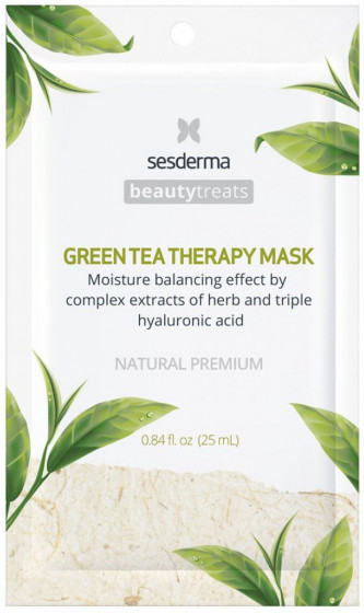 Sesderma Beauty Treats Green Tea Therapy Mask - Зволожуюча маска для обличчя з екстрактом зеленого чаю