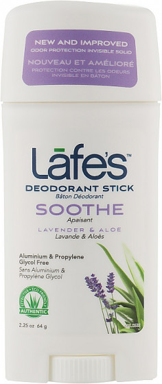 Lafe's Deodorant Stick Soothe Lavender & Aloe - Дезодорант-стик "Лаванда та Алое"