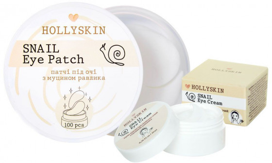 Hollyskin Snail Eye Cream - Крем для шкіри навколо очей з муцином равлика - 1